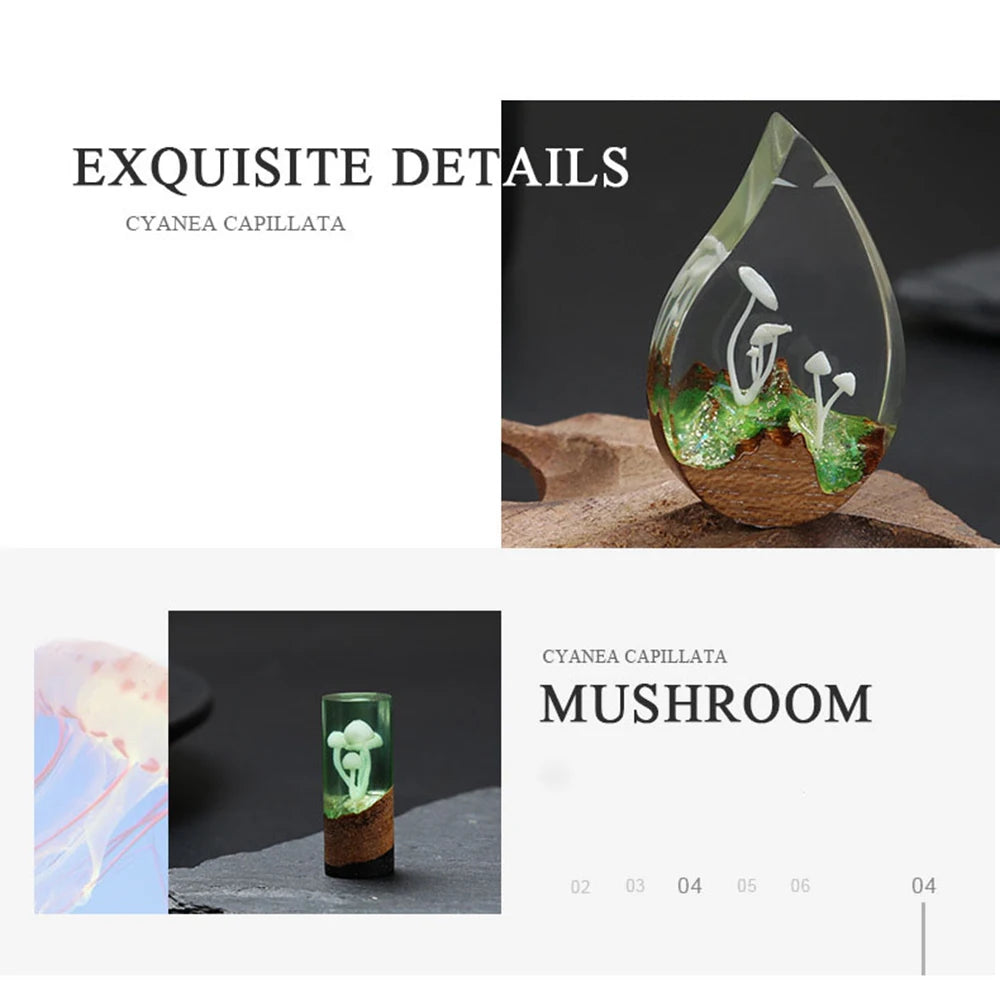 3Pcs Mix Style Crystal Mini Mushroom Modeling Mold