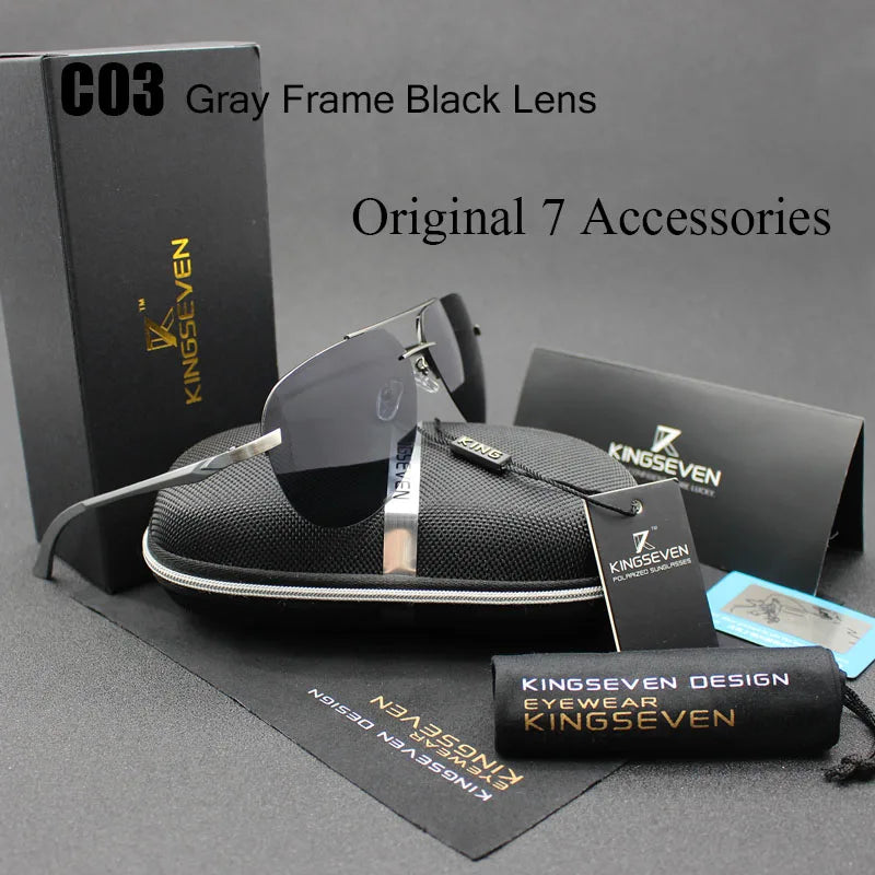 KINGSEVEN Aluminum Magnesium Polarized Sunglasses