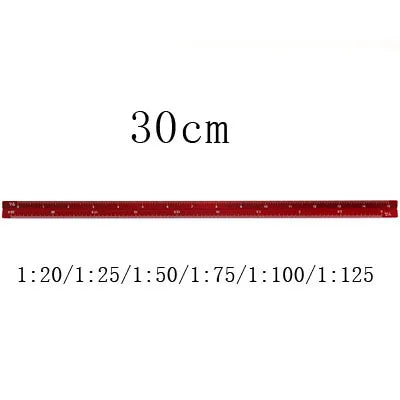 TUTU Colorful 15cm Aluminum Triangular Scale Ruler