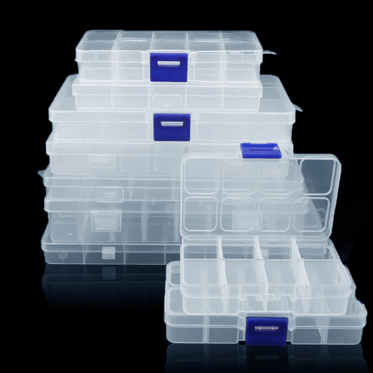 Plastic Box With Compartment Slot Organizer