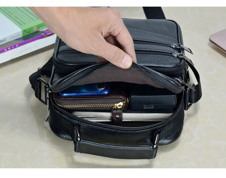 Men Genuine Leather Handbags