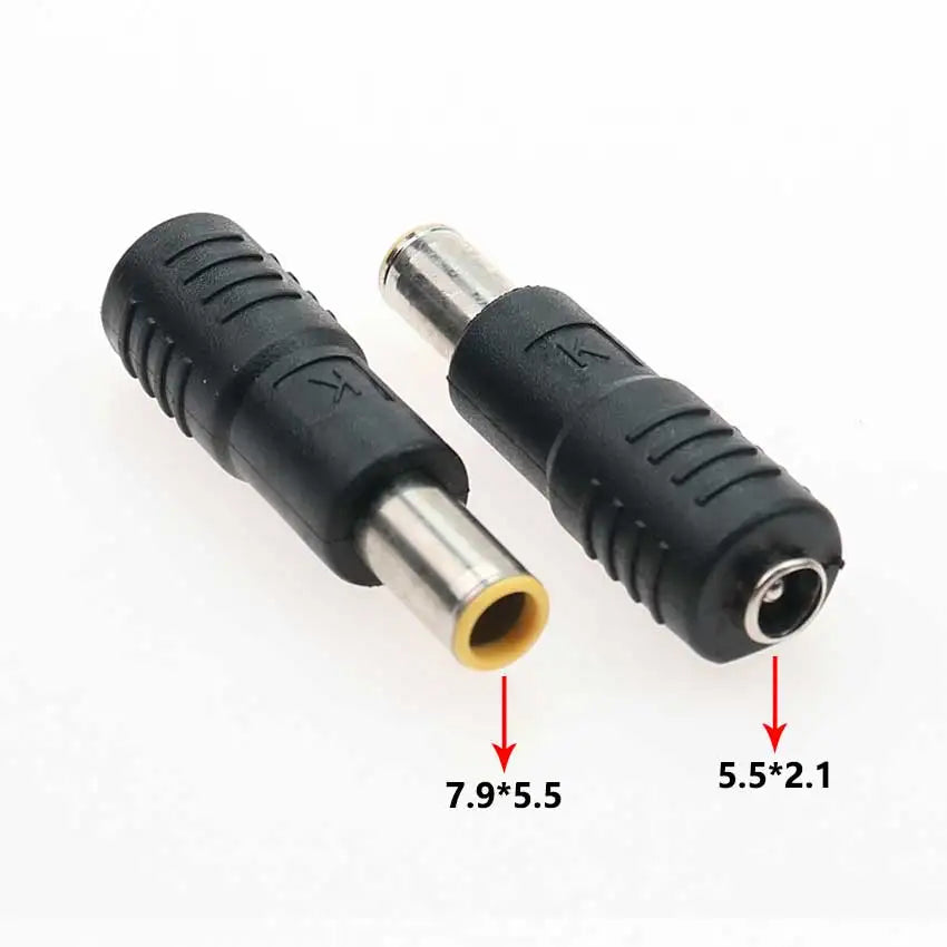 DC 5.5×2.1mm Female to Male Power Adapter Plug Set