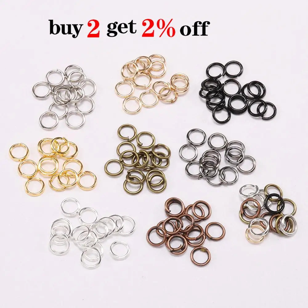 50-200Pcs/lot 3-20 mm Split Rings Connectors For DIY Jewelry