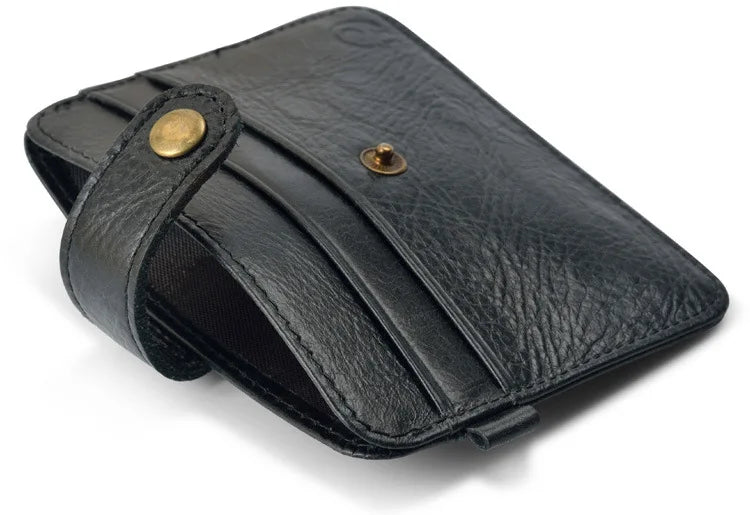 Men Genuine Leather Slim Wallet