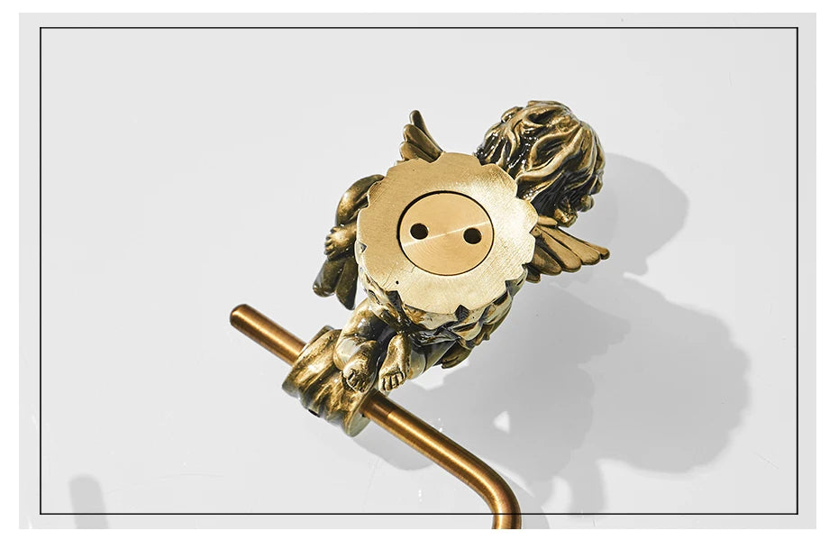 Bronze Classic Angel Towel Ring