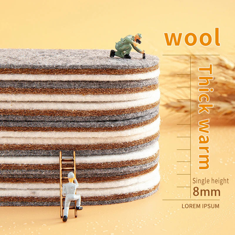 Winter Wool Insoles for Shoes Men Women