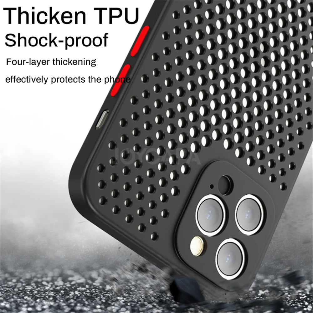 Heat Dissipation Breathable Cooling Case For iPhone