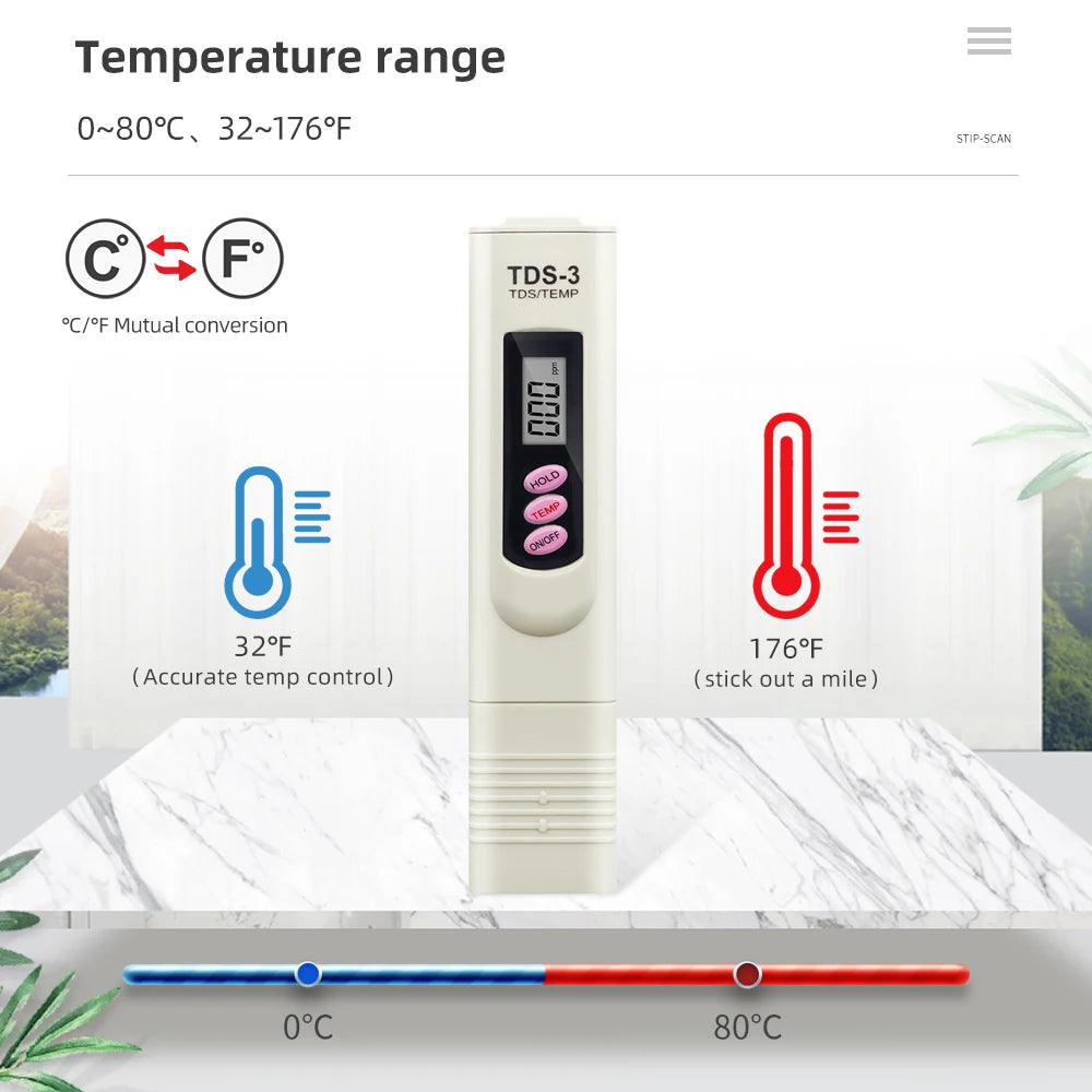 Portable Pen Digital Water Meter