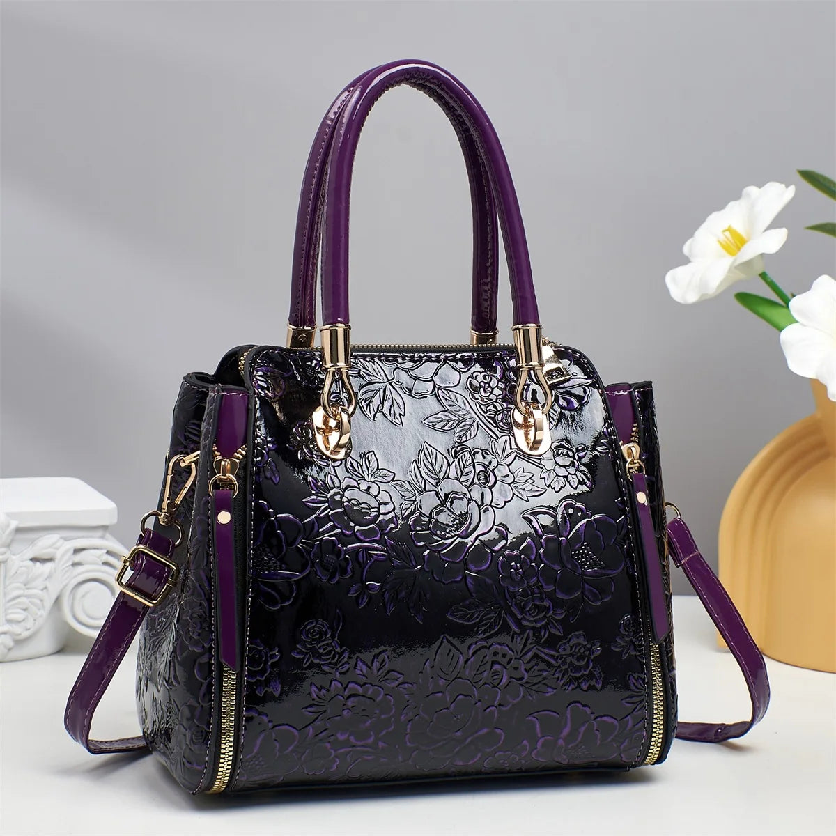 Embossed PU Tote Bag