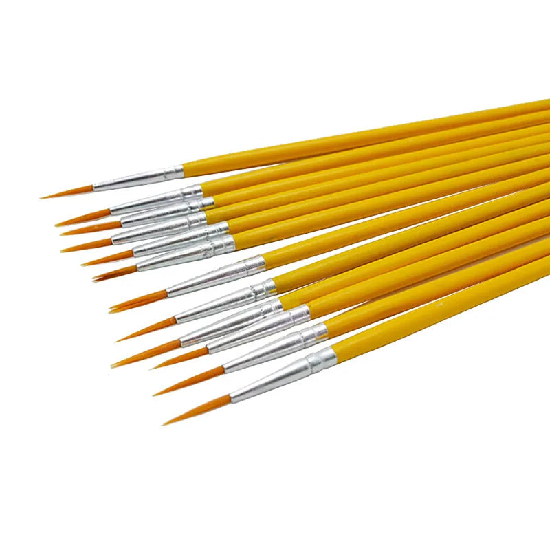 10Pcs/Set Long Tail Painting Brush