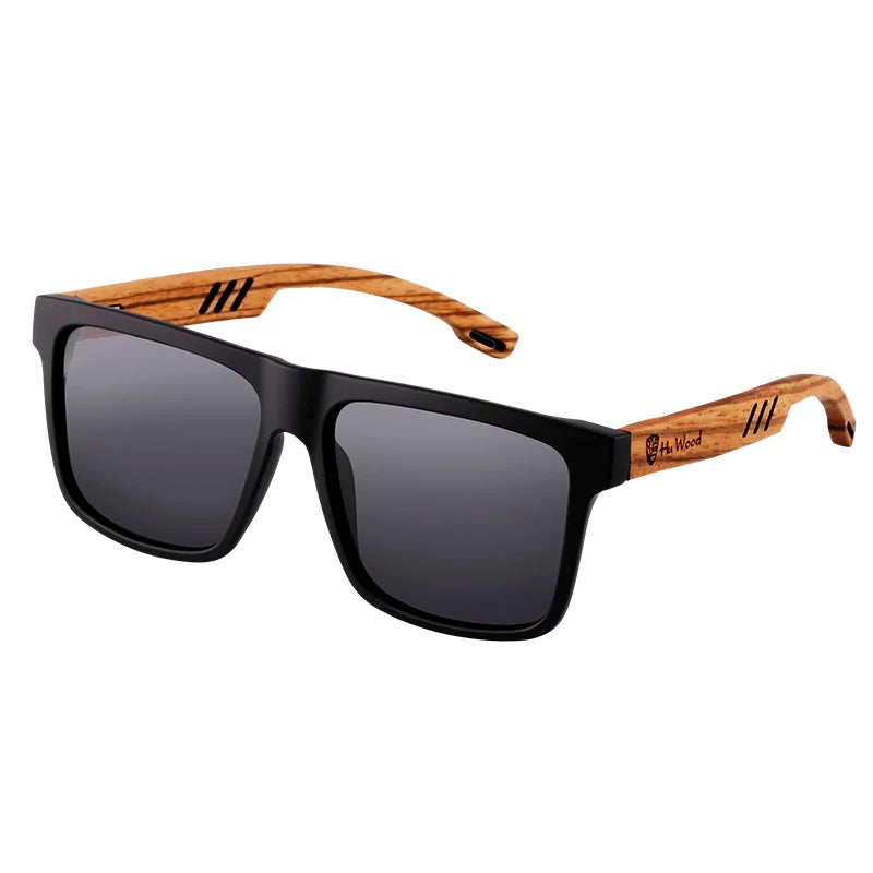 HU WOOD Square Sunglasses For Men