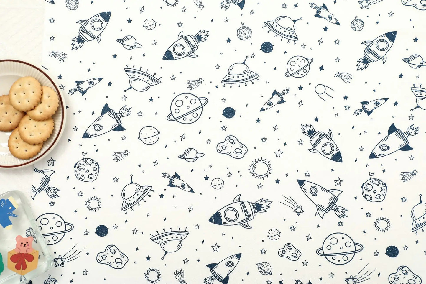 Rocket Stars 100% Cotton Fabric DIY Handmade Sewing Craft Patchwork
