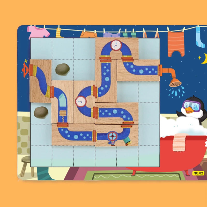 Kid Maze Jigsaw Toy Interaction Board Game