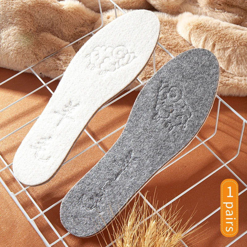 Winter Wool Insoles for Shoes Men Women