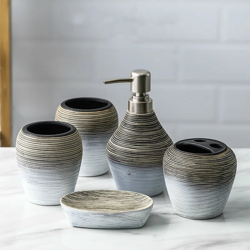 Handmade Ceramic Bathroom Accessories Set