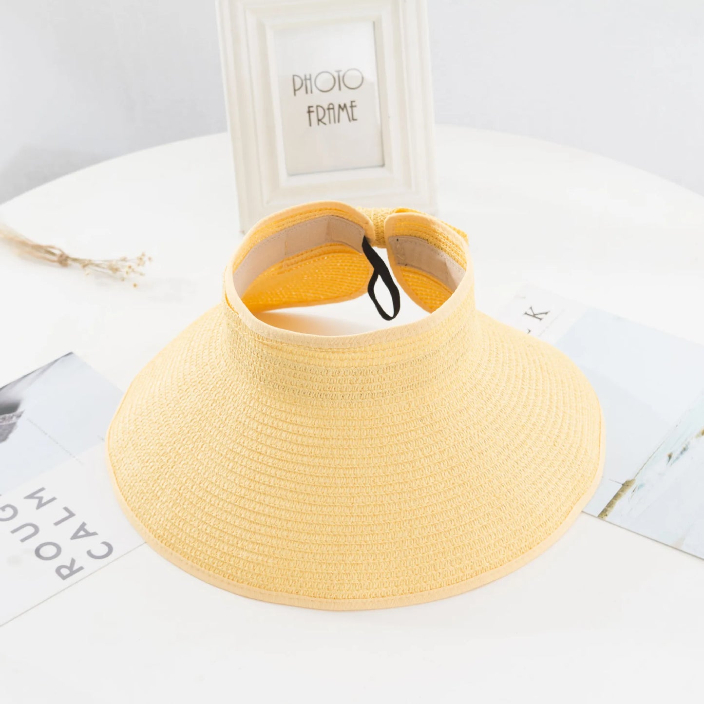 LaMaxPa Large Brim Hat Straw