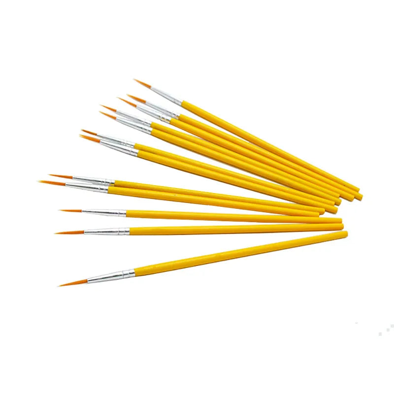 10pcs/set Long tail nylonhair hook line pen painting brush children
