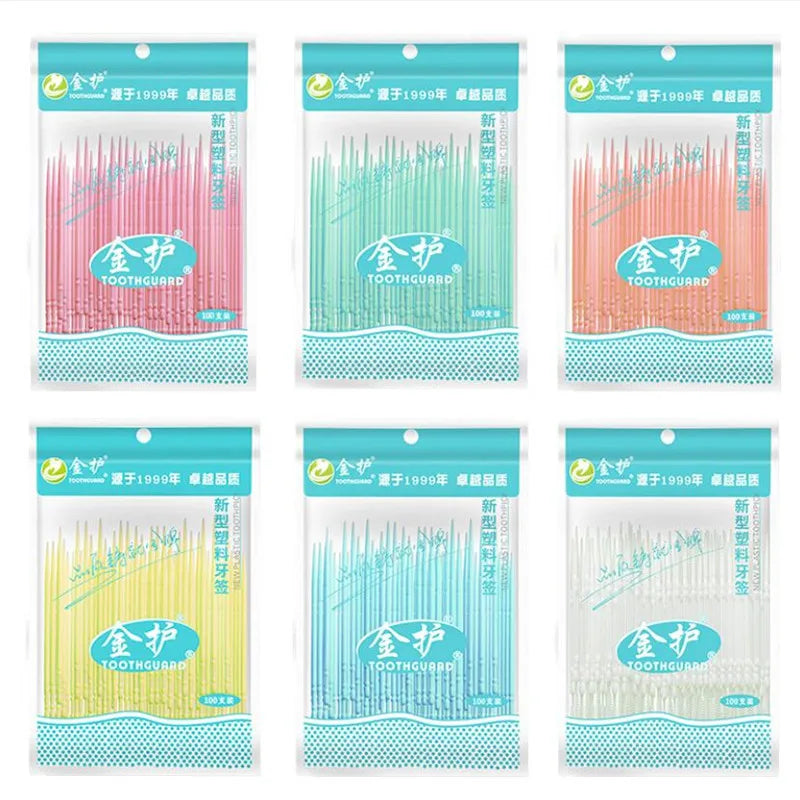 Double Head Dental Floss Interdental Toothpick Brush