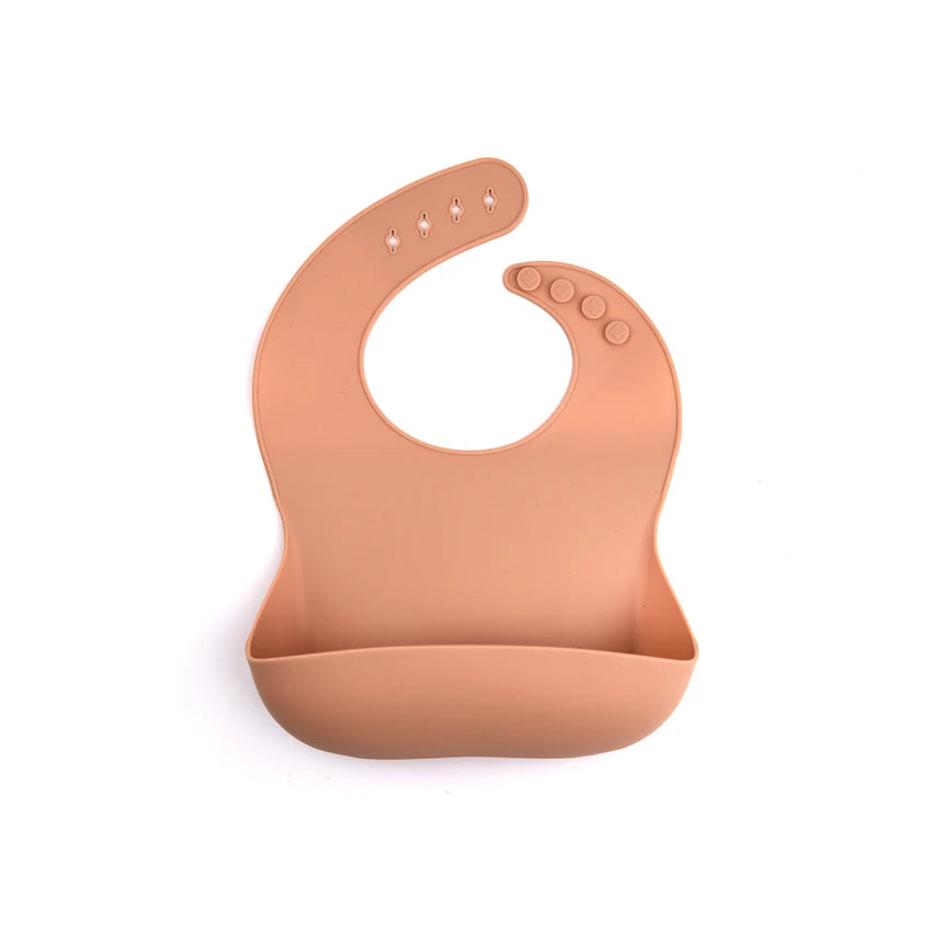 Waterproof Silicone Baby Bib With Food Catcher