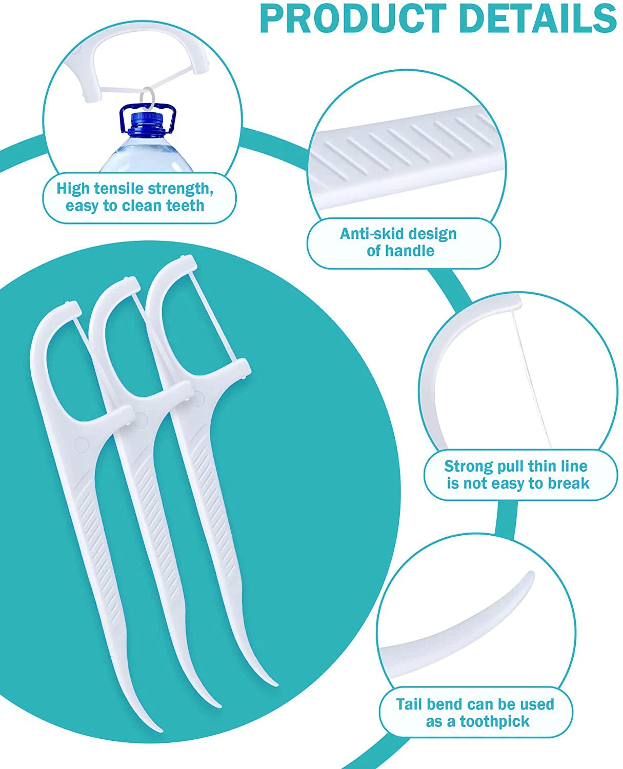 Dental Floss Pick Dispenser Automatic Holder