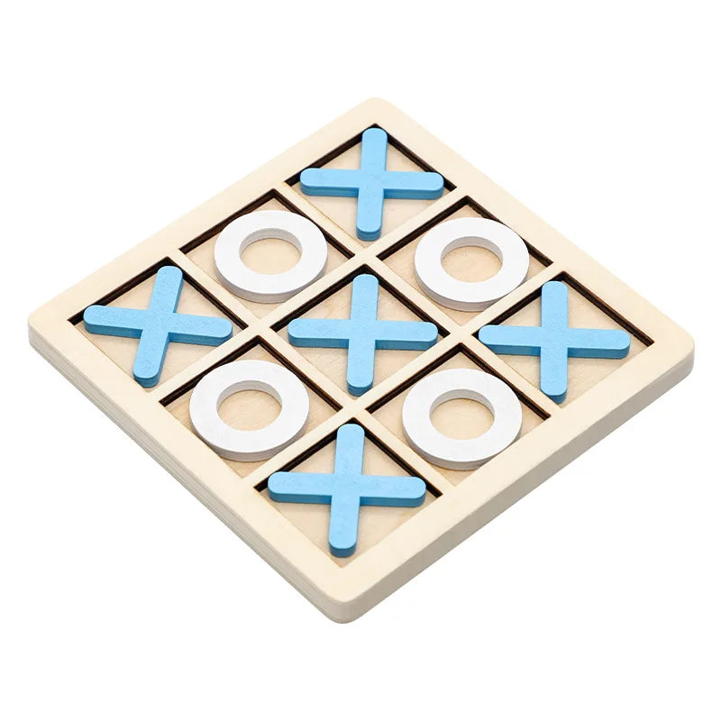 Solid Wooden Tic Tac Toe Board Game