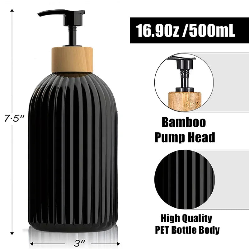 500ml Strip Soap Dispenser With Bamboo Pump