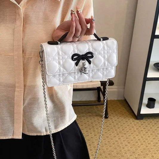 Minimalist Bow Accent Evening Clutch