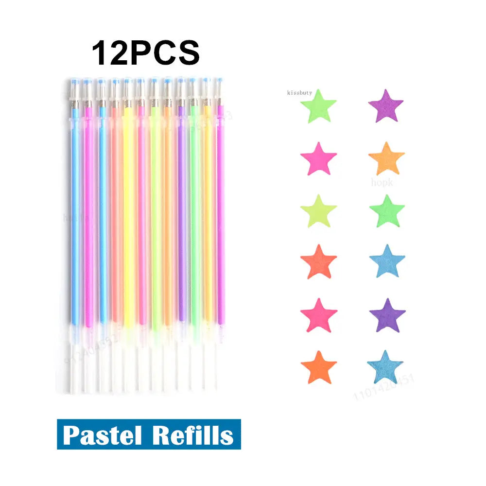 12Pcs/Set Glitter Gel Pen Set