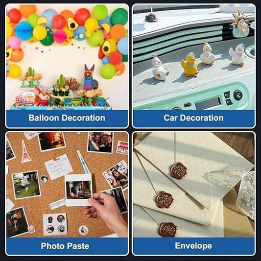 Clear Non-Marking Double-Sided Sticky Pads for DIY Crafts & Home Use