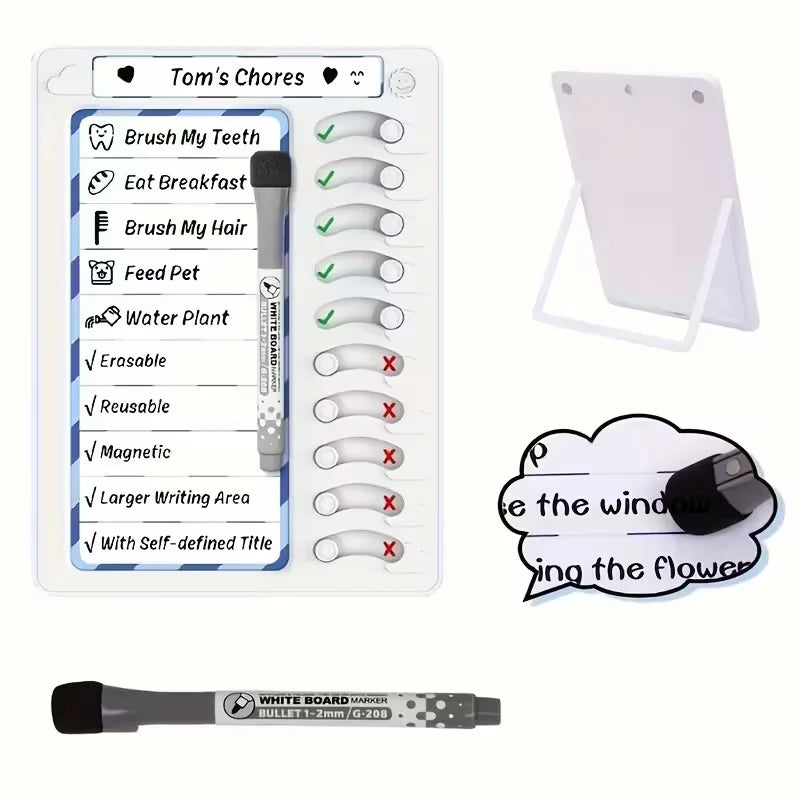 Magnetic Reusable Chore & To-Do List Whiteboard