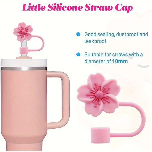 Flower Silicone Straw Cover for Stanley Cup