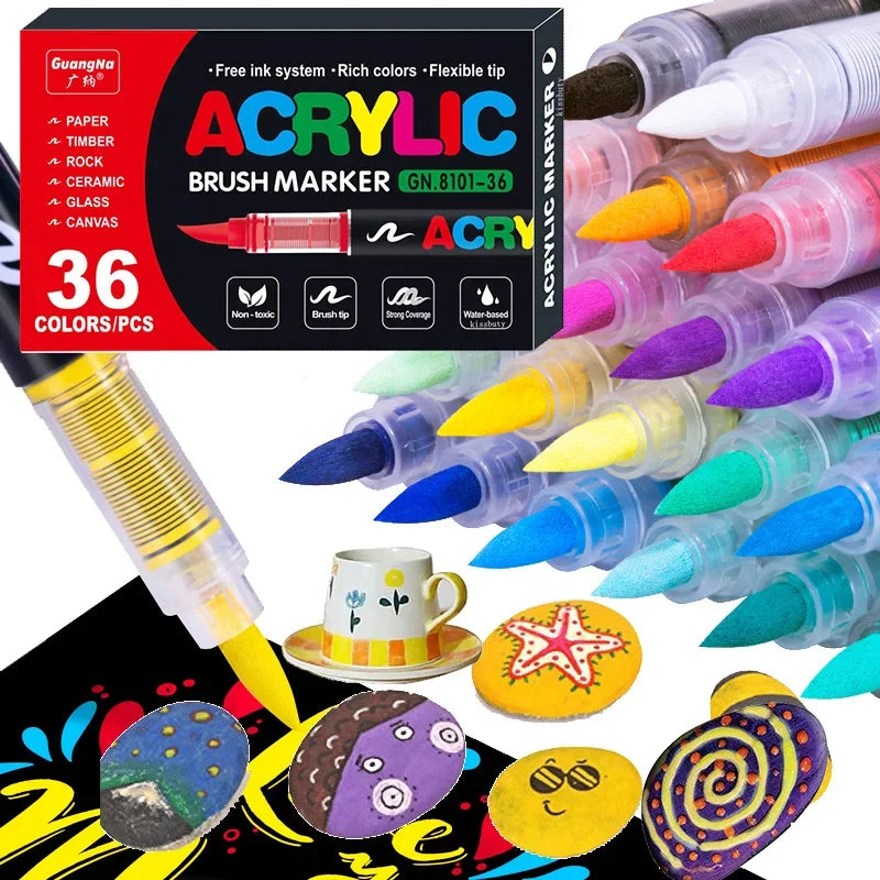 12/24/30 Colors Acrylic Marker Pens