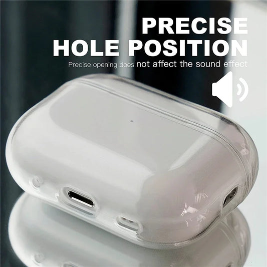 Clear TPU AirPods Protective Case with Lanyard