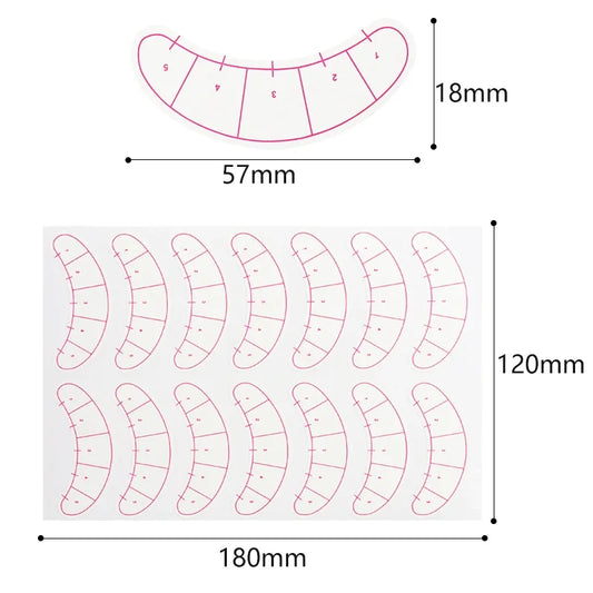 Eyelash Mapping Stickers