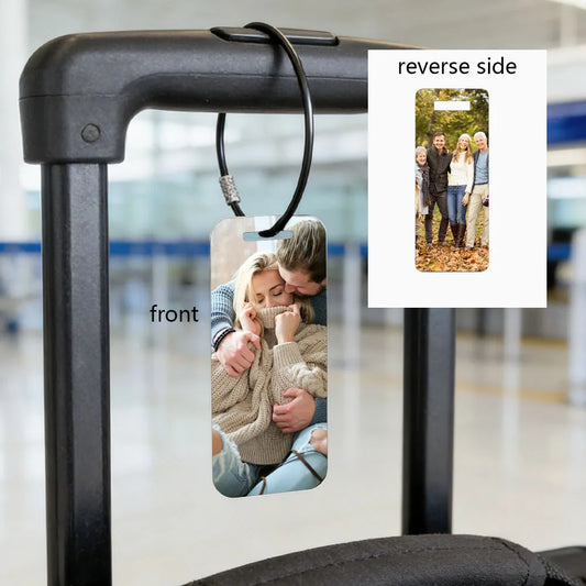 Custom Photo Double-Sided Alloy Luggage Tag