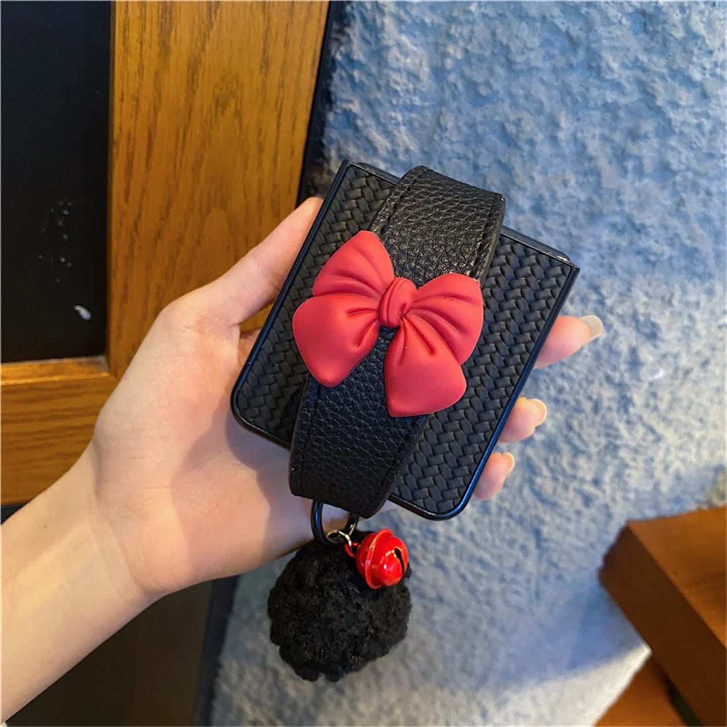 Phone Case with Bow Wrist Strap for Samsung Galaxy