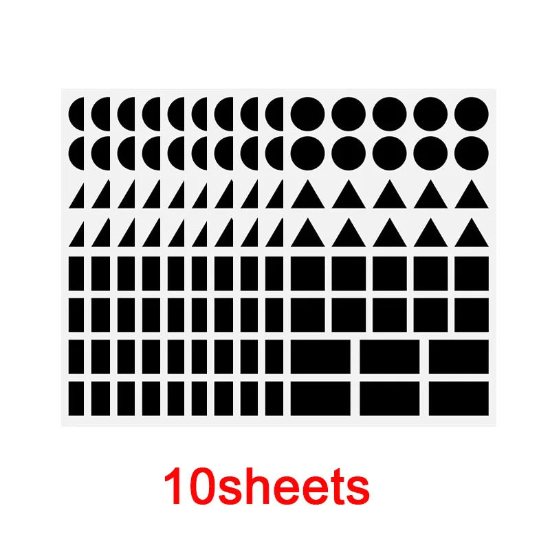 360-1080pcs Colored Triangles Rectangular Dot Stickers for Kids
