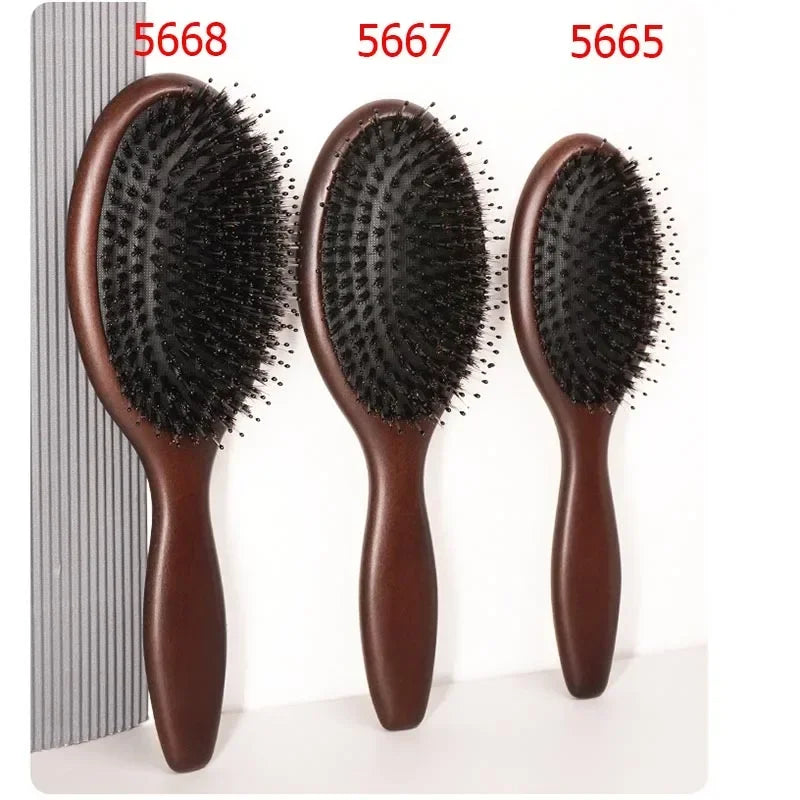 Wood Massage Hair Brush Comb