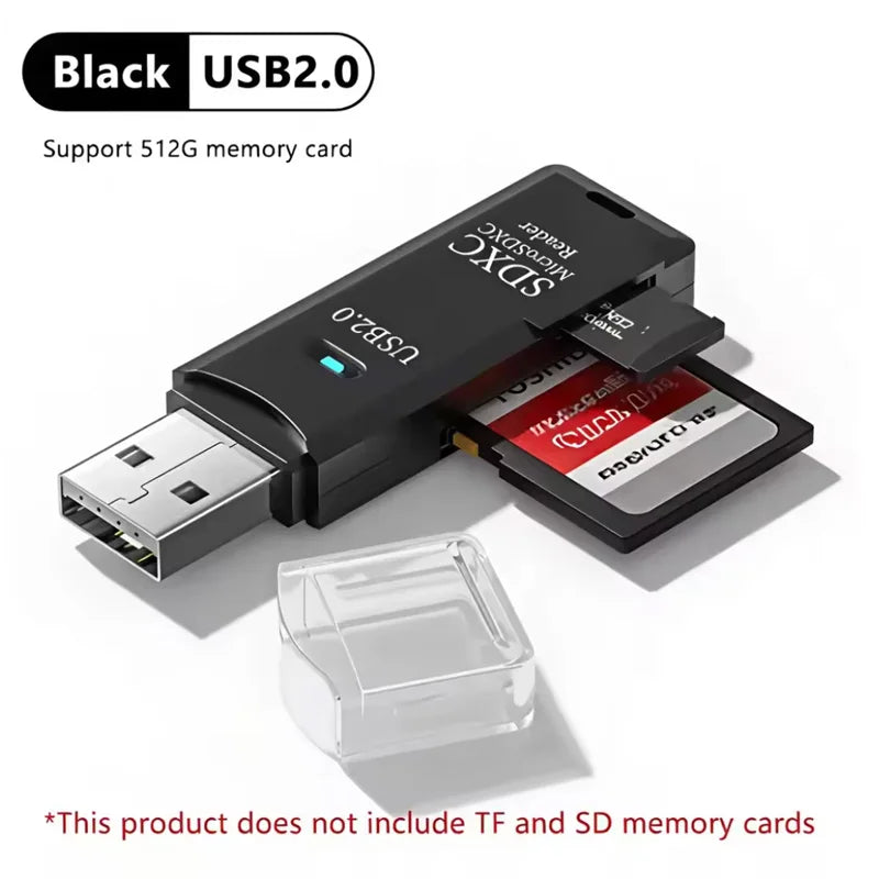 2-in-1 USB SD & microSD Card Reader