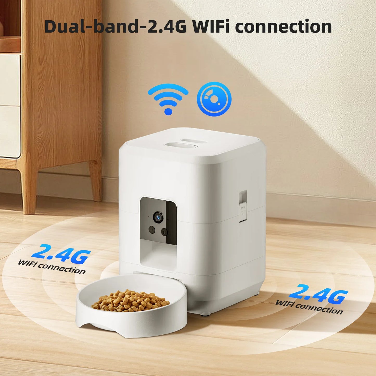 Smart Wi-Fi Pet Feeder with Camera