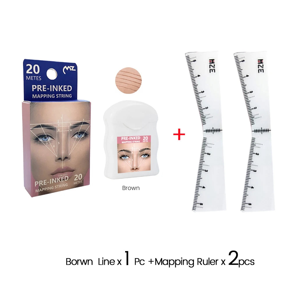 Marker Thread Tattoo Brows Mapping Ruler Kit