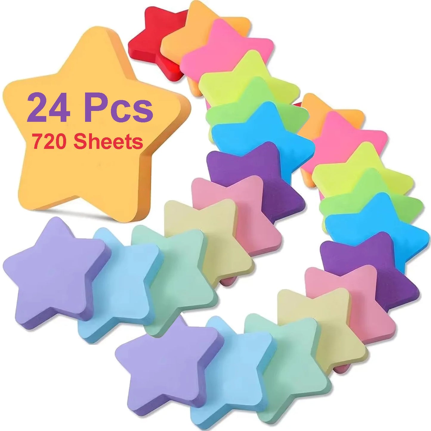 Colorful Star Sticky Notes Memo Pad Set