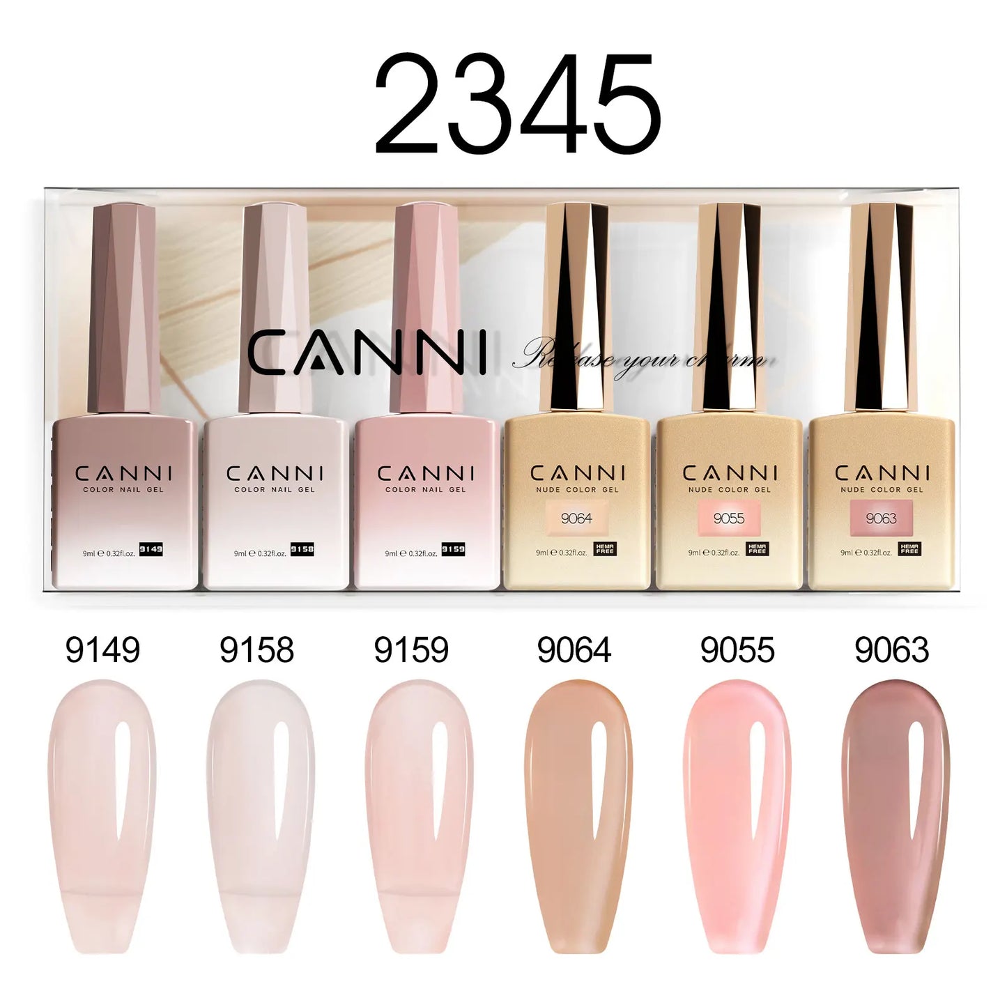 2/6pcs/kit CANNI HEMA FREE Nail Gel Polish Kit Semi Permanent