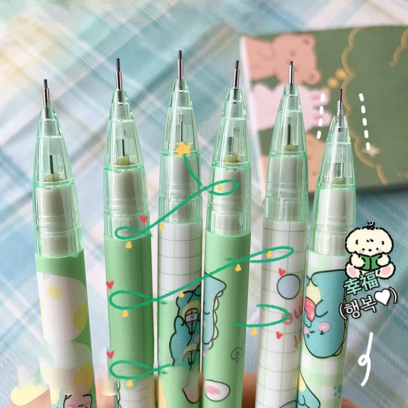 4/6pcs 0.5mm Mechanical Pencils With Erasers