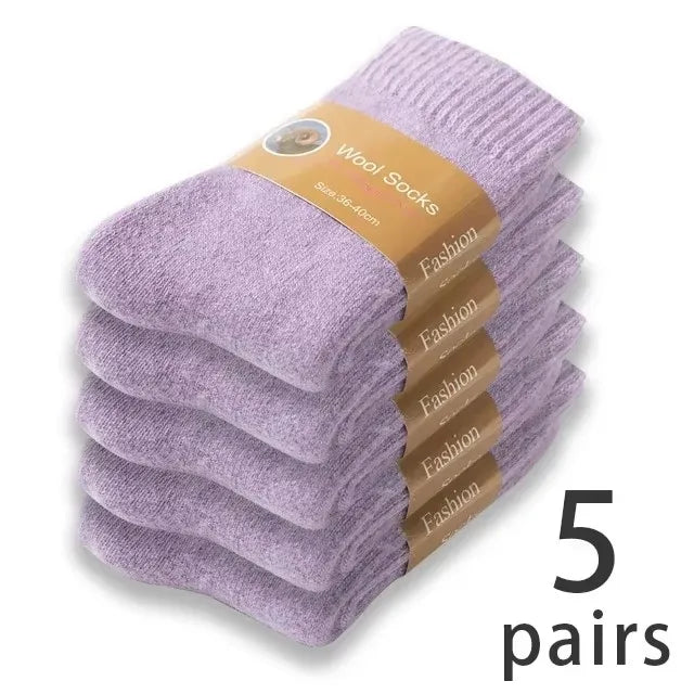 Men’s Thick Winter Wool Socks 5 Pairs