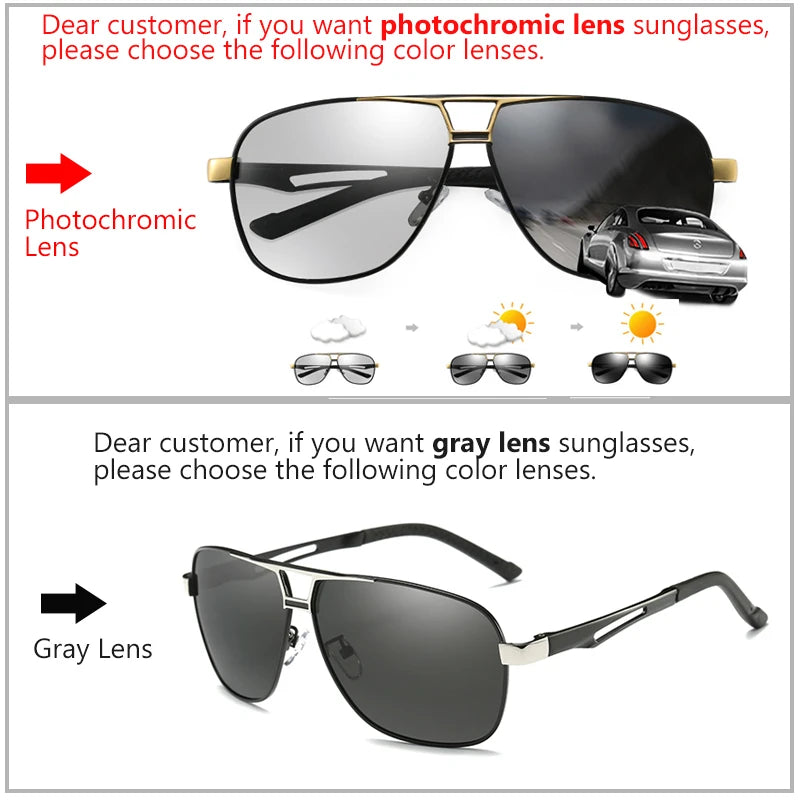 Men's Polarized Color Changing Sunglasses