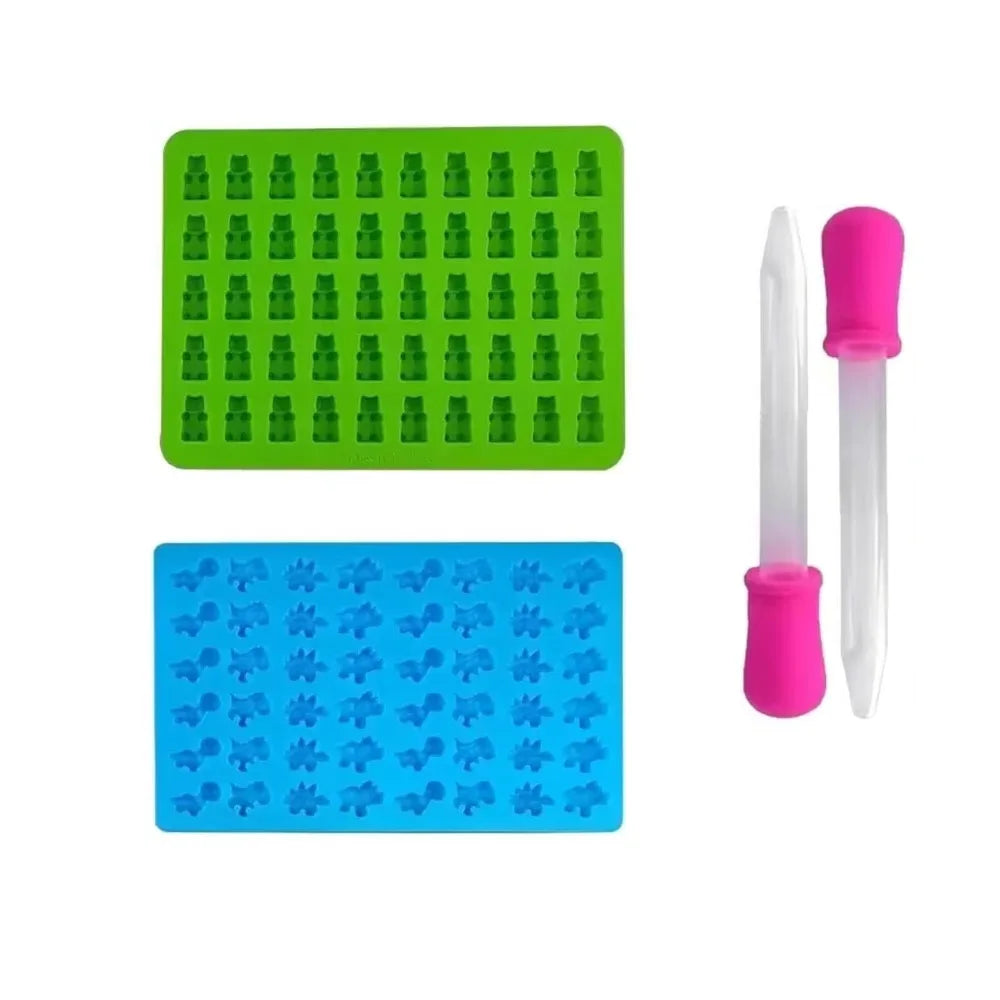 7Pcs/Set Gummy Bear Silicone Molds