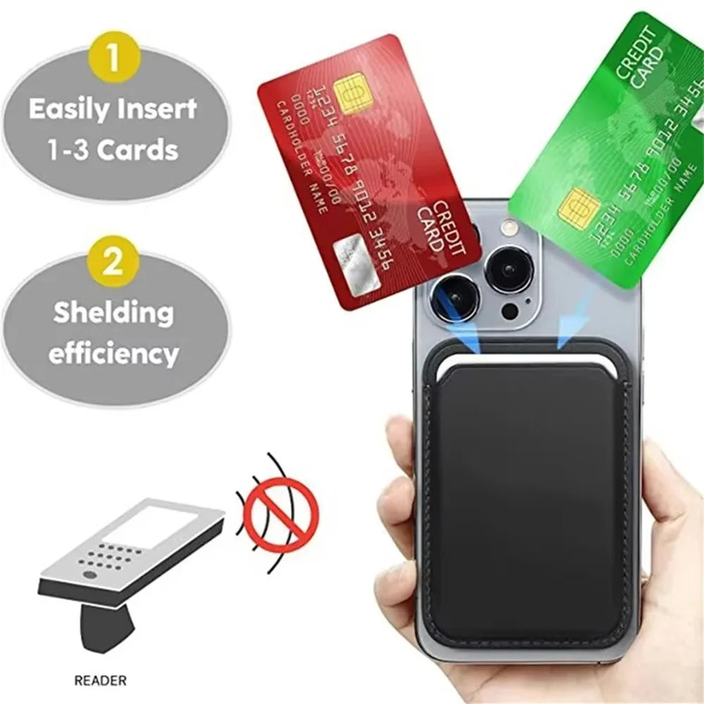 Magnetic Leather Wallet Case for iPhone