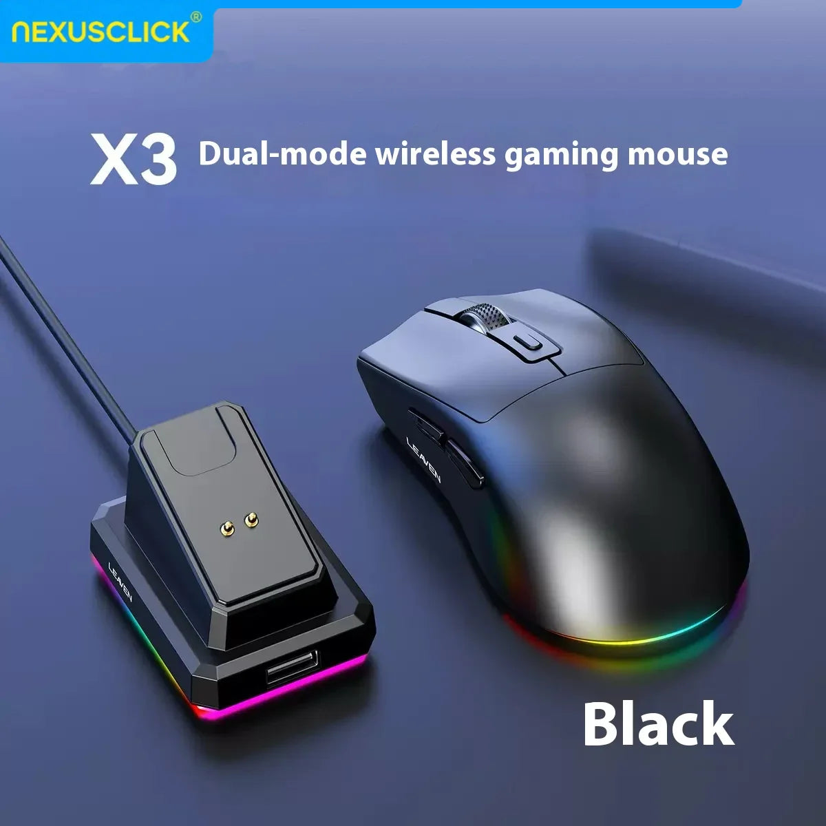 NexusClick X3 Dual-Mode Wireless Gaming Mouse