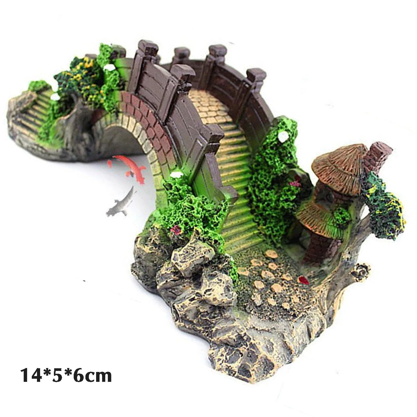 Fish Tank Artificial Bridge Resin Landscape Decoration